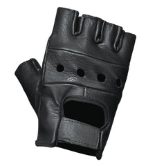 Gripshield - Men's Leather Motorcycle Fingerless Gloves