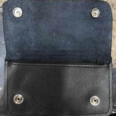 Long Black Bifold Biker Chain Wallet