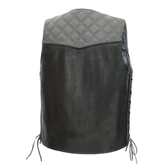 Hammer Down Men's Western Style Leather Biker Vest