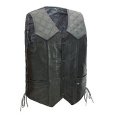 Hammer Down Men's Western Style Leather Biker Vest
