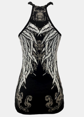 Women's Black Stunning Twist Halter Top