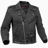 Dawn Rider Men's Premium Black Leather Motorcycle Jacket