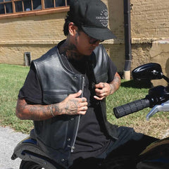Lowcut - Men's Short Leather Club Vest