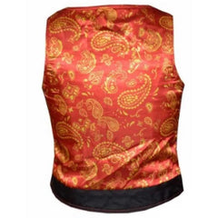 Ember - Ladies Red & Gold Paisley Liner Vest