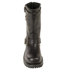 Milwaukee Leather Men's Black Leather Wide-Width 11-Inch Classic Engineer Motorcycle Boots MBM9020W
