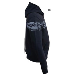 Ghost-Men's Reflective Skull Graphic Hoodie – Bold Streetwear for Motorcycle Riders