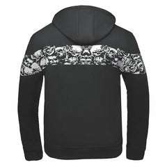 Ghost-Men's Reflective Skull Graphic Hoodie – Bold Streetwear for Motorcycle Riders