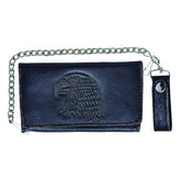 Brown Snap Closure Biker Wallet