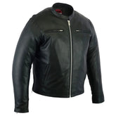 Men's Black Sporty Cruiser Jacket with Removable hood
