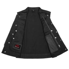 Women's Advance Black Construction Denim Vest