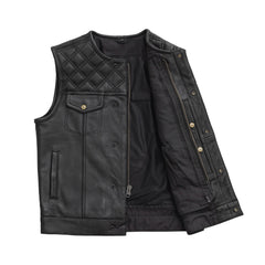 12 Gauge Men's Motorcycle Leather Vest