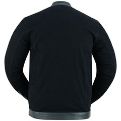 Men's Full Cut Denim Jacket – Leather Trim & Hidden Pockets