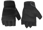 Synthetic Leather/ Mesh Fingerless Glove