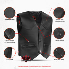 Toddler Traditional Style Plain Side Vest