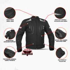Blackwing Men's Textile Motorcycle Jacket - Black