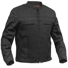 All-Season Men's Textile Motorcycle Jacket with Reflective Stripes