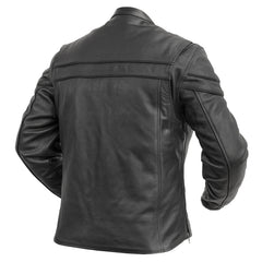 Full Hand Black Leather Motorcycle Jacket