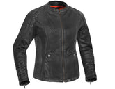 Women's Stylish Jacket with Grommet and Lacing Accents