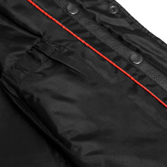 Ella Women's leather motorcycle vest - Black