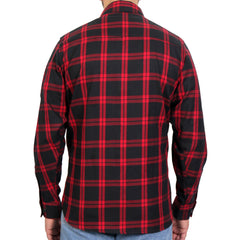 Hot Leathers FLM2021 Men's 'Red and Black' Flannel Long Sleeve Shirt