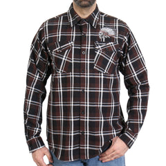 Hot Leathers FLM2109 Men's 'Headdress' Flannel Long Sleeve Shirt