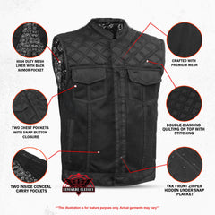 Vapor Shield Men's Textile Motorcycle Vest