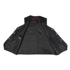 Women's 6 Pocket Denim Utility Vest - Black