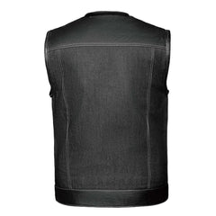 Lawless – Men's Denim and Leather Club Vest