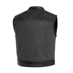 Two Tone Lowrider Perforated Men's Leather Vest