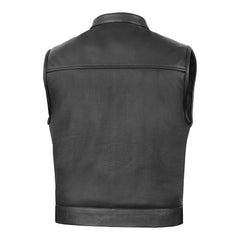 Gravel Ghost™ Lowcut Men's Leather Motorcycle Vest