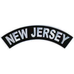 Hot Leathers New Jersey 12" X 3" Top Rocker Patch