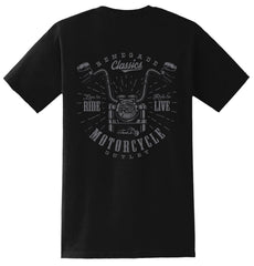 RC Handlebar Black Men's Motorcycle T-Shirt
