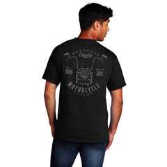 RC Handlebar Black Men's Motorcycle T-Shirt