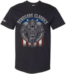 RC Renegade Classics Flag Graphic Men's Motorcycle T-Shirt