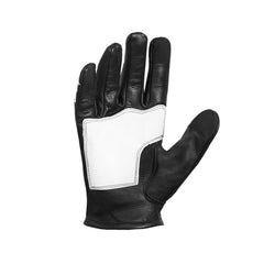 SkullTrail Men's leather gloves Black & White