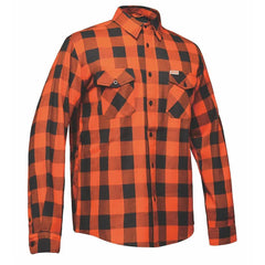 TW205.16 - Men's Black and Orange Flannel Shirt