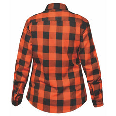 TW255.16 - Ladies Black and Orange Flannel Shirt