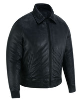 Traveler Men's Fashion Black Leather Jacket