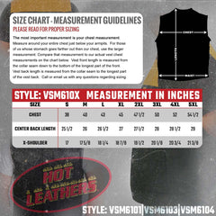 Hot Leathers Men's Black and Yellow Denim Conceal Carry Vest VSM6104