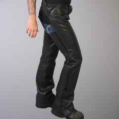 Hot Leathers CHL5001 Ladies Black USA MADE Motorcycle Biker Leather Chaps