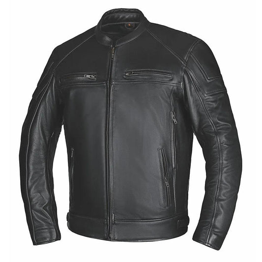 Ace - Ultra Men's Black Leather Motorcycle Jacket