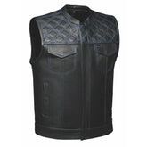 Blue DIamond - Men's Premium Leather Vest