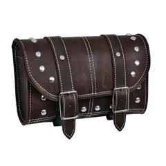 Toolbag, Double Strap - Brown Studded- Leather Tool Bag