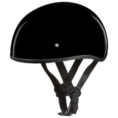 DOT Approved Daytona Skull Cap Half Shell Motorcycle Helmet - Beanie Style for Motorcycles, Cruisers, Scooters, and Mopeds W/O Visor- Hi-Gloss Black