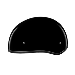 DOT Approved Daytona Skull Cap Half Shell Motorcycle Helmet - Beanie Style for Motorcycles, Cruisers, Scooters, and Mopeds W/O Visor- Hi-Gloss Black