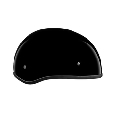 DOT Approved Daytona Skull Cap Half Shell Motorcycle Helmet - Beanie Style for Motorcycles, Cruisers, Scooters, and Mopeds W/O Visor- Hi-Gloss Black