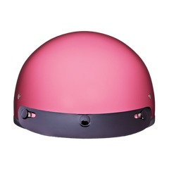 DOT Approved Daytona Skull Cap Half Shell Motorcycle Helmet - Beanie Style for Motorcycles, Cruisers, Scooters, and Mopeds - Hi-Gloss Pink