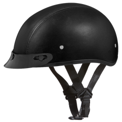 D.O.T. Daytona Skull Cap- Leather Covered