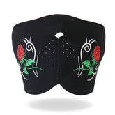 Hot Leathers FMB1003 Ladies Tribal Rose Neoprene 1/2 Face Mask