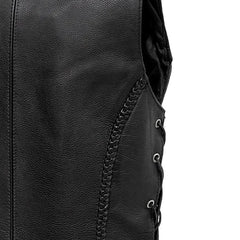 Trinity Women's Motorcycle Western Style Leather Vest